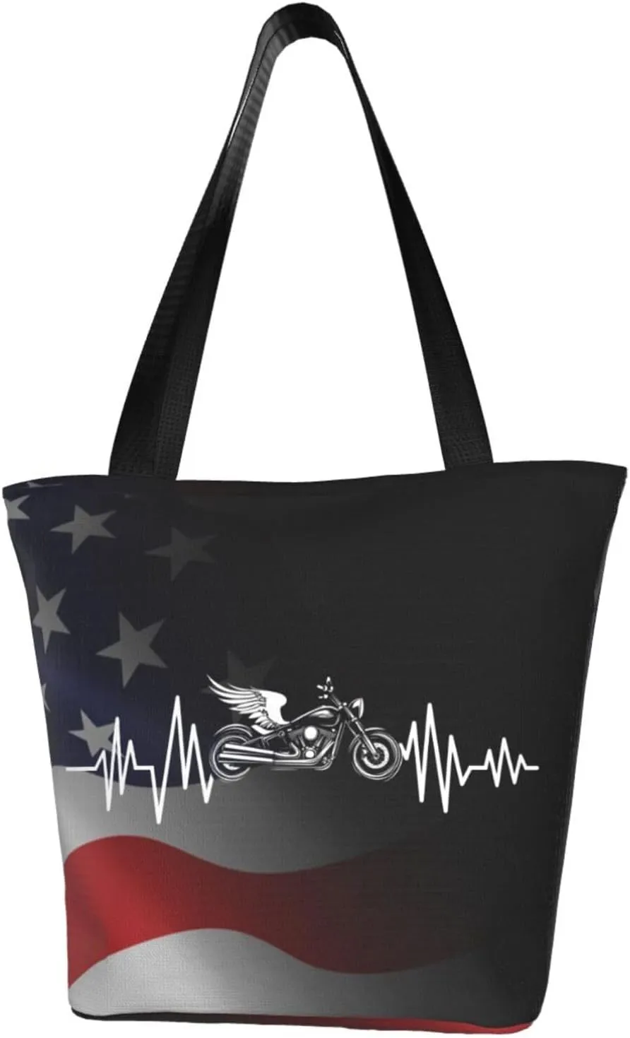 Heartbeat Motorbike Fashion Shoulder Bag Large Capacity For Man Or Woman