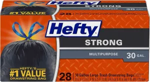 Hefty Strong Large Multipurpose Trash Bags -, 30 Gallon, 28 Count