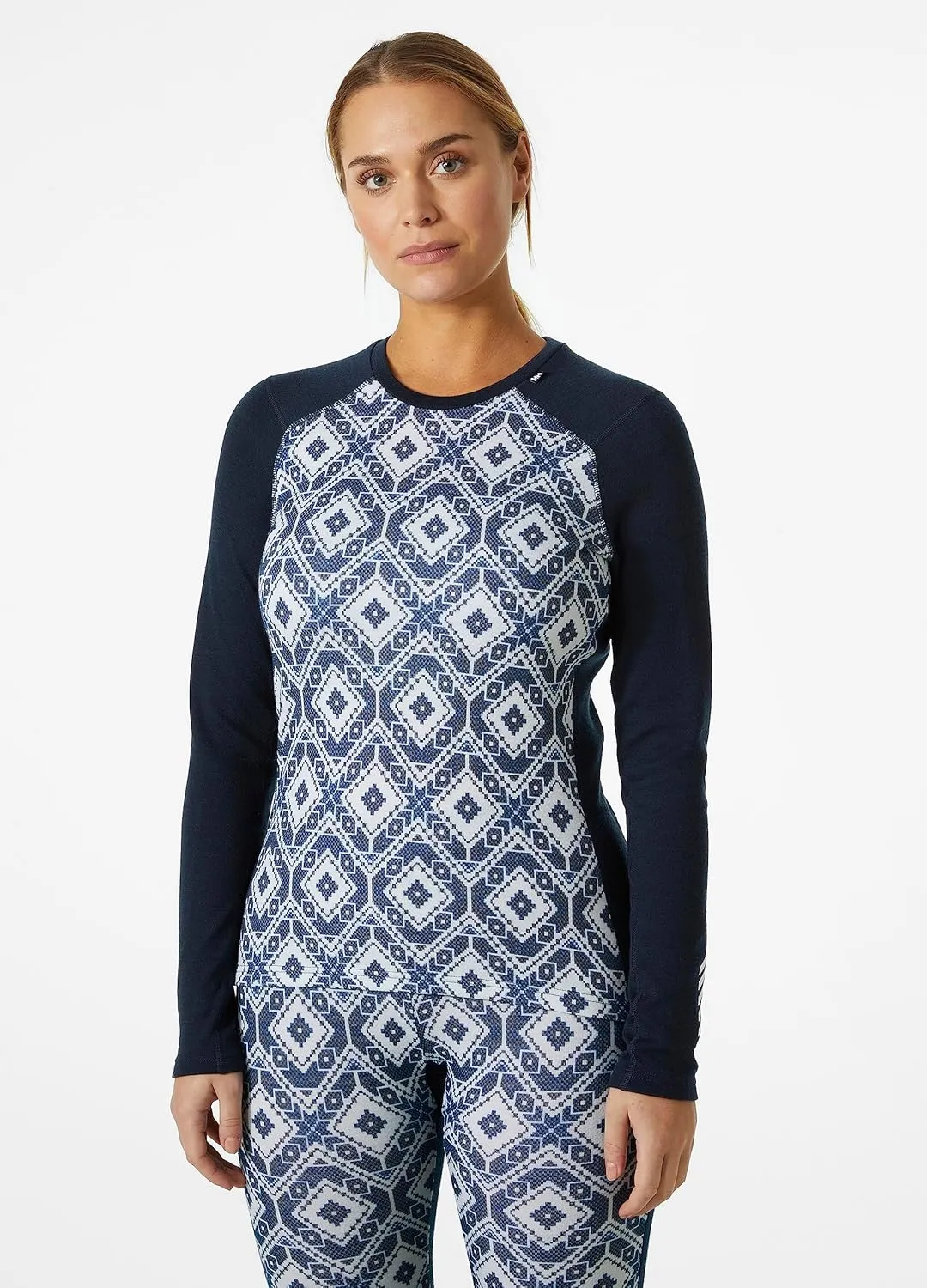 Helly-Hansen Women's LIFA Merino Midweight Graphic Long-Sleeve Crew Base Layer