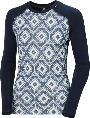 Helly-Hansen Women's LIFA Merino Midweight Graphic Long-Sleeve Crew Base Layer
