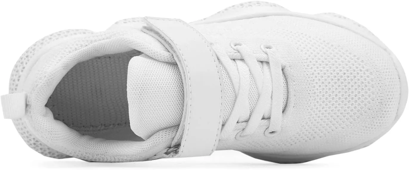 Hetios Kids Shoes Girls Lightweight Athletic Running Shoes Breathable Knit School Sports Shoes (Toddler/Little Kid/Big Kid)