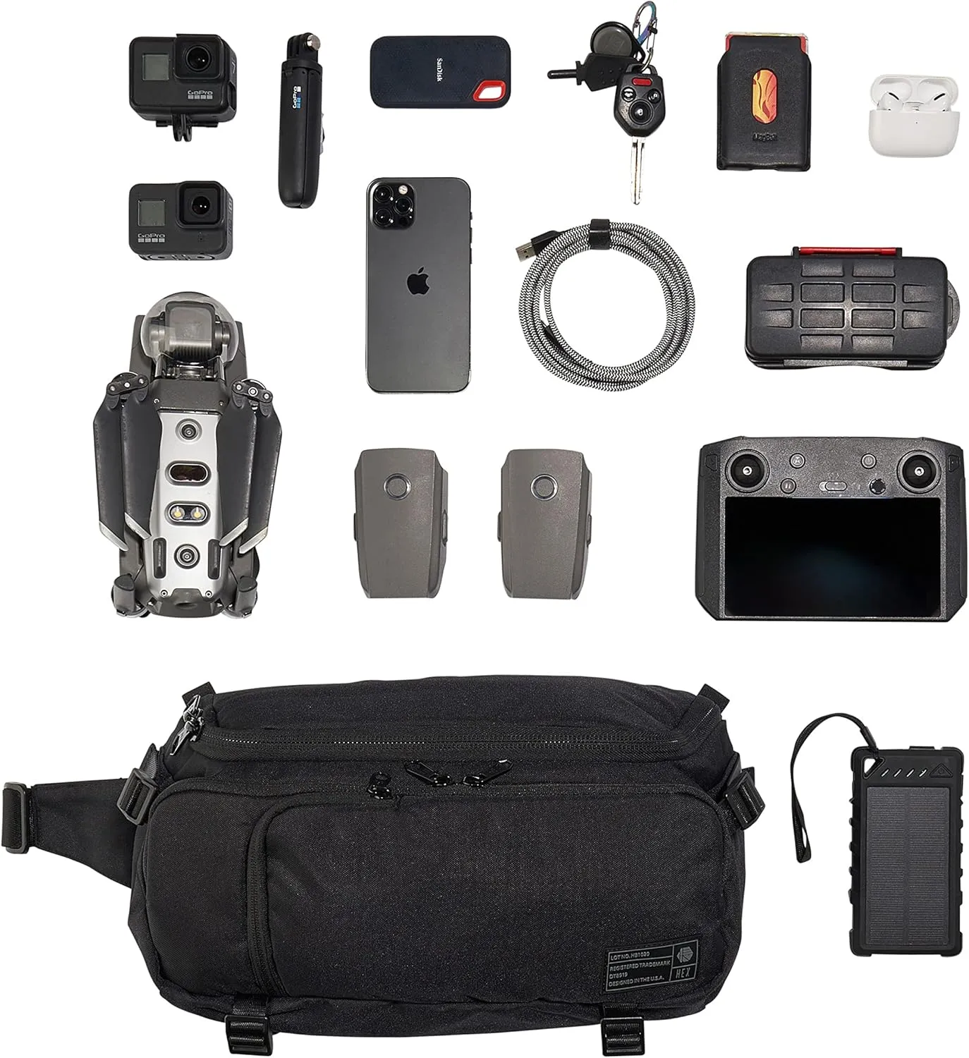 HEX Ranger DSLR Sling, with Adjustable Carry Straps, Collapsible Interior Dividers & More, Camo