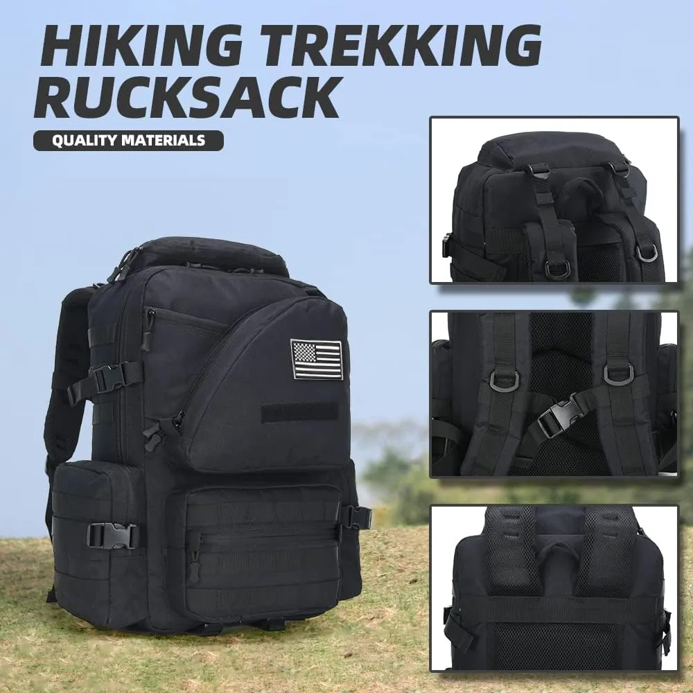 Hiking Trekking Rucksack Military Hiking Backpack 3 Day Molle Assault Pack Waterproof EDC Bag for Outdoor