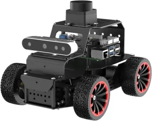 HIWONDER Raspberry Pi 5 Robot Car with 3D Depth Camera MentorPi A1 Ackermann Chassis ROS2-HUMBLE Support SLAM Mapping Navigation and Autonomous Driving（with Raspberry Pi 5 4GB）