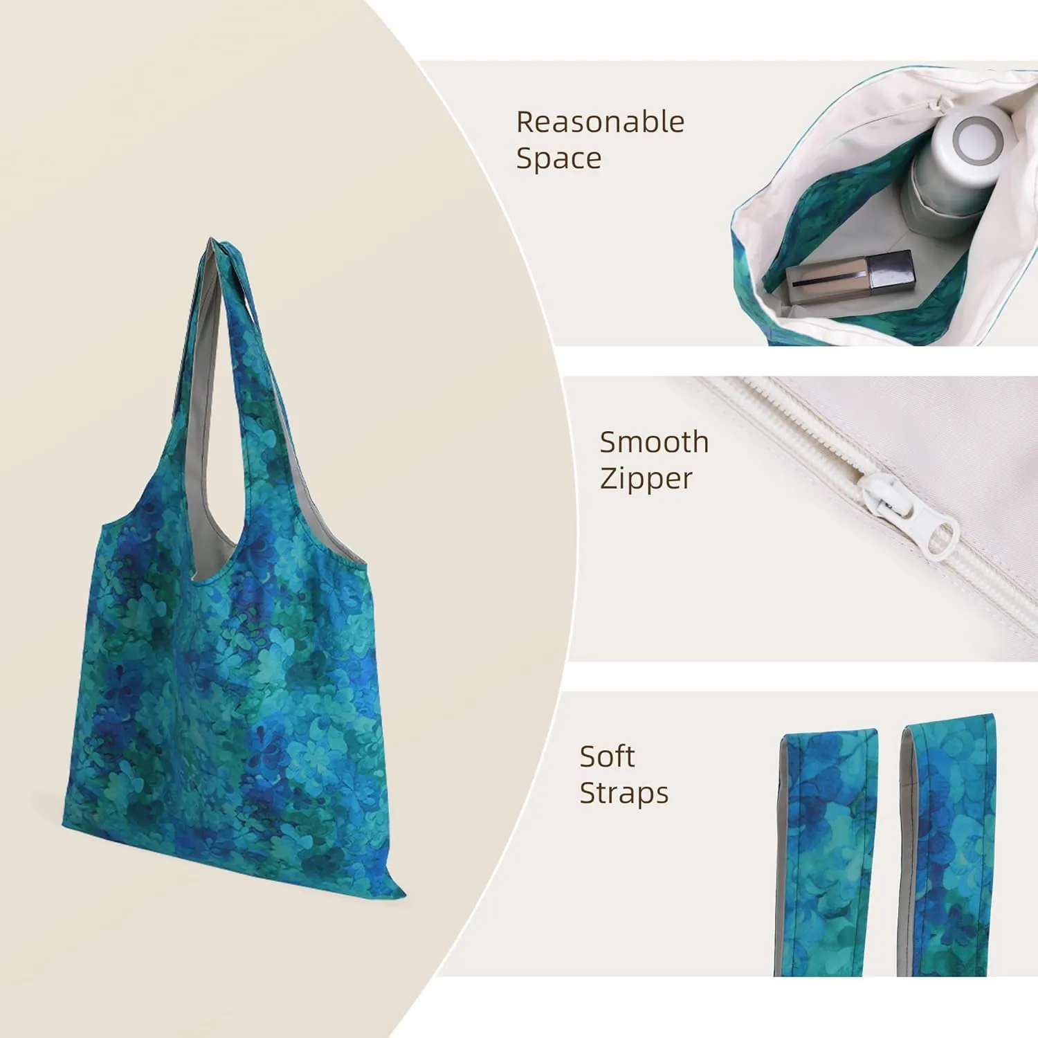 Hobo Bags for Women, Large Capacity Designer Shoulder Tote Bag with Zipper