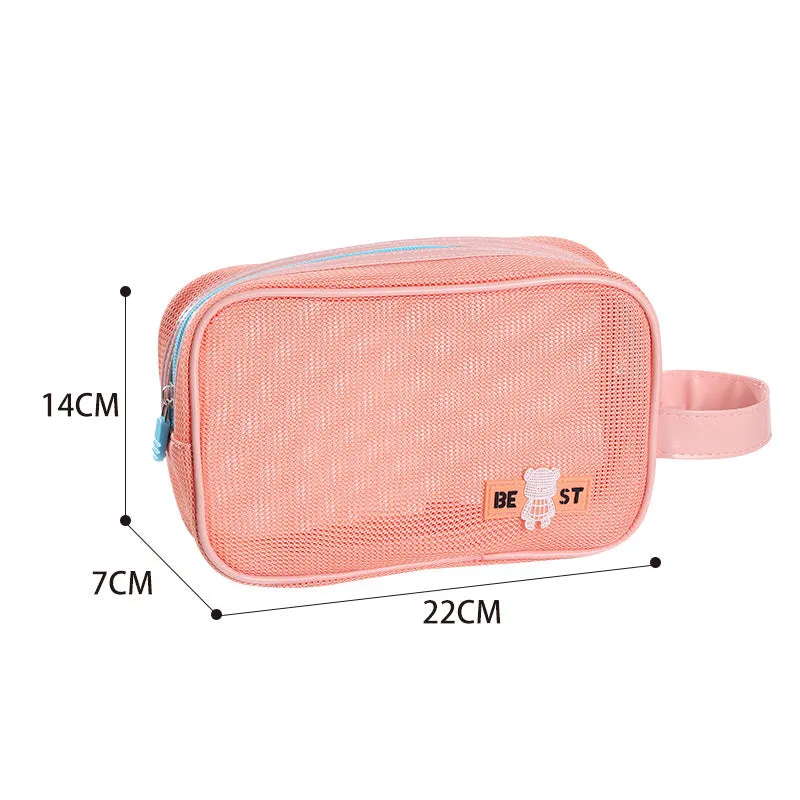 Holiday Portable Storage Business Trip Mesh Cosmetic Bags