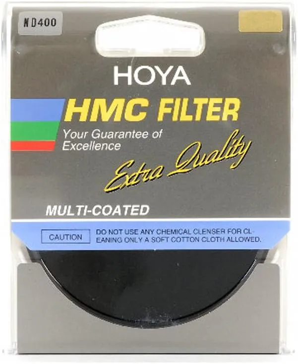 Hoya 55mm Neutral Density ND-400 X, 9 Stop Multi-Coated Glass Filter, Black (0686)
