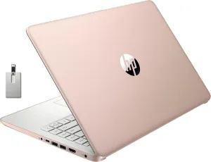HP Stream 14" HD BrightView Laptop, Intel Celeron N4120, 4GB RAM, 64GB SSD, Intel HD Graphics, 720p Webcam, 1 Year Office 365, Gold, Win 11 S, 32GB Hotface USB Card