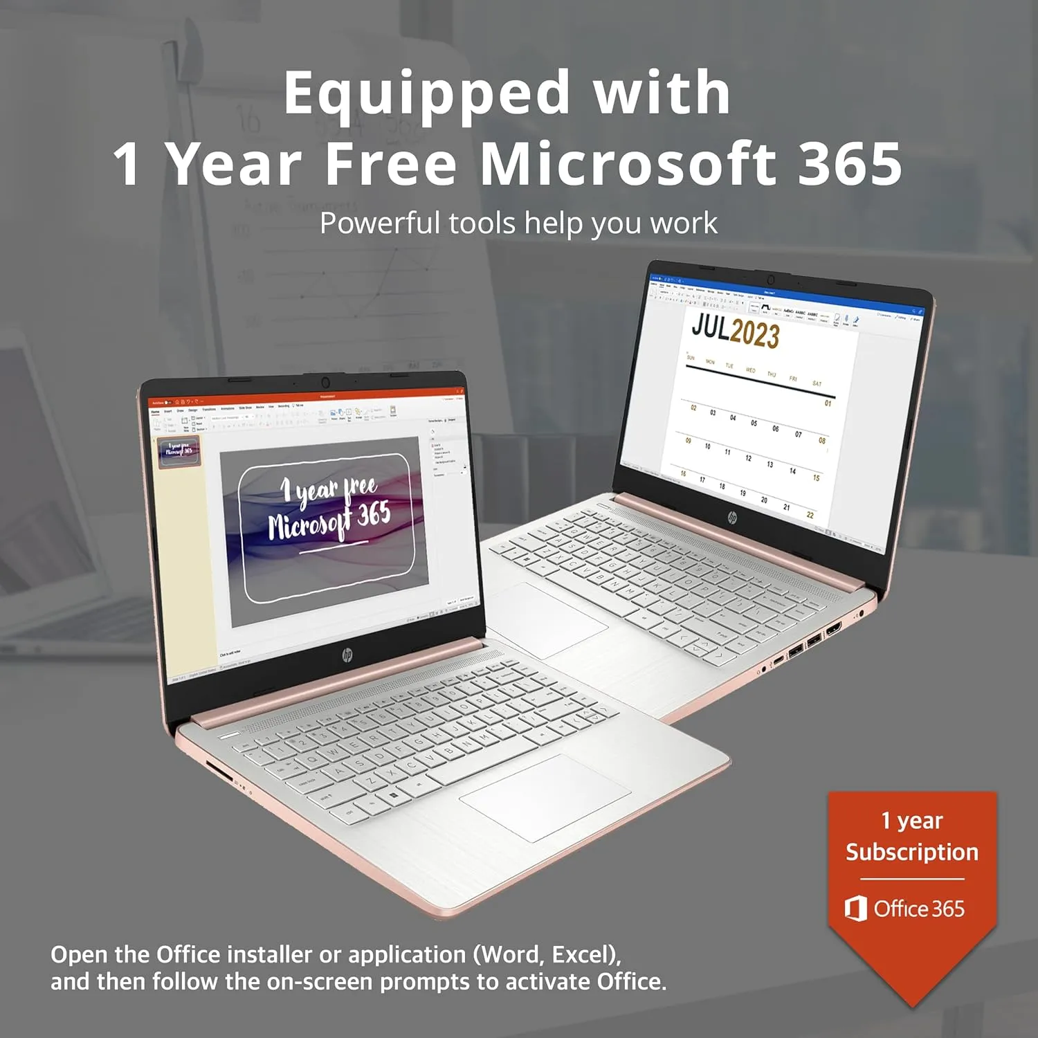 HP Stream 14" HD BrightView Laptop, Intel Celeron N4120, 4GB RAM, 64GB SSD, Intel HD Graphics, 720p Webcam, 1 Year Office 365, Gold, Win 11 S, 32GB Hotface USB Card