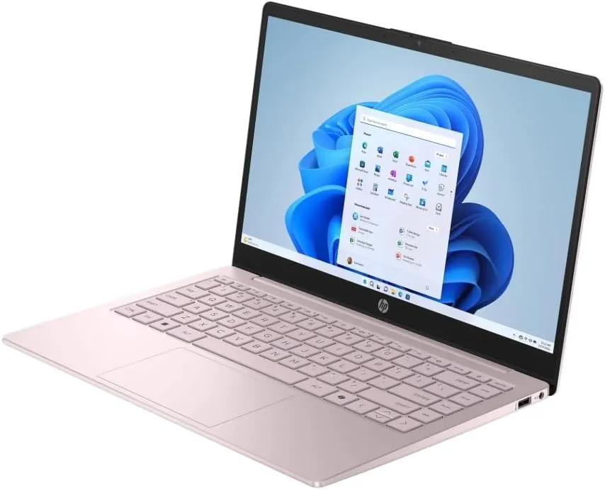 HP Student Laptop, Intel Processor N150(up to 3.6 GHz), 14 Inch LED Screen,16G RAM, 128GB Storange,One Year Office 365, Windows 11 Home,w/YYY Bundle,Pink