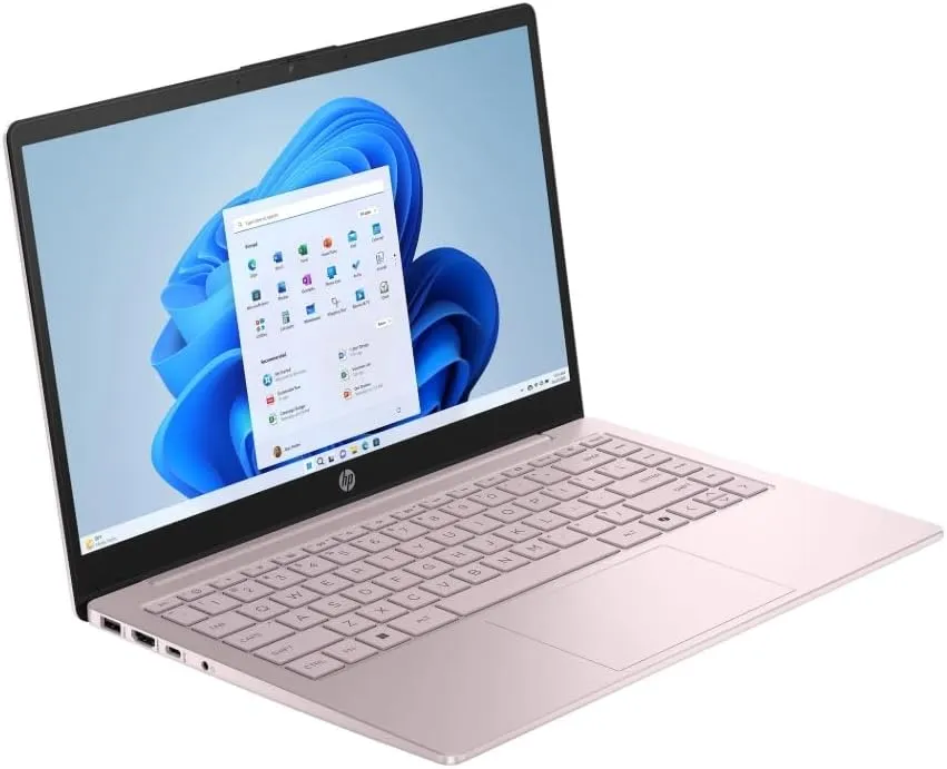 HP Student Laptop, Intel Processor N150(up to 3.6 GHz), 14 Inch LED Screen,16G RAM, 128GB Storange,One Year Office 365, Windows 11 Home,w/YYY Bundle,Pink