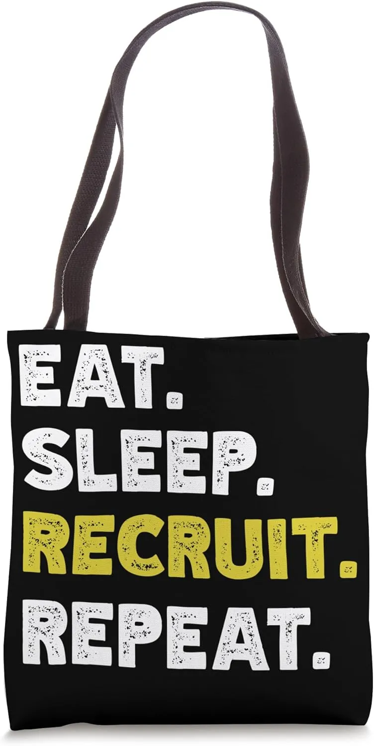 HR Manager Eat Sleep Recruit Repeat HR Officer HR Recruiter Tote Bag