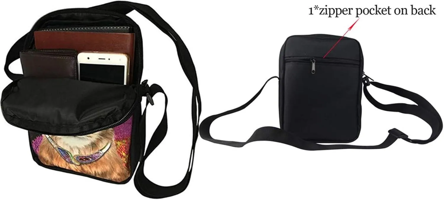 HUGS IDEA Poodle Dog Small Messenger Bag for Women Crossbody Wallet Lightweight Sling Phone Bag Cell Phone Purse Shoulder Handbag Satchel Travel Pouch Gym Sport Bag