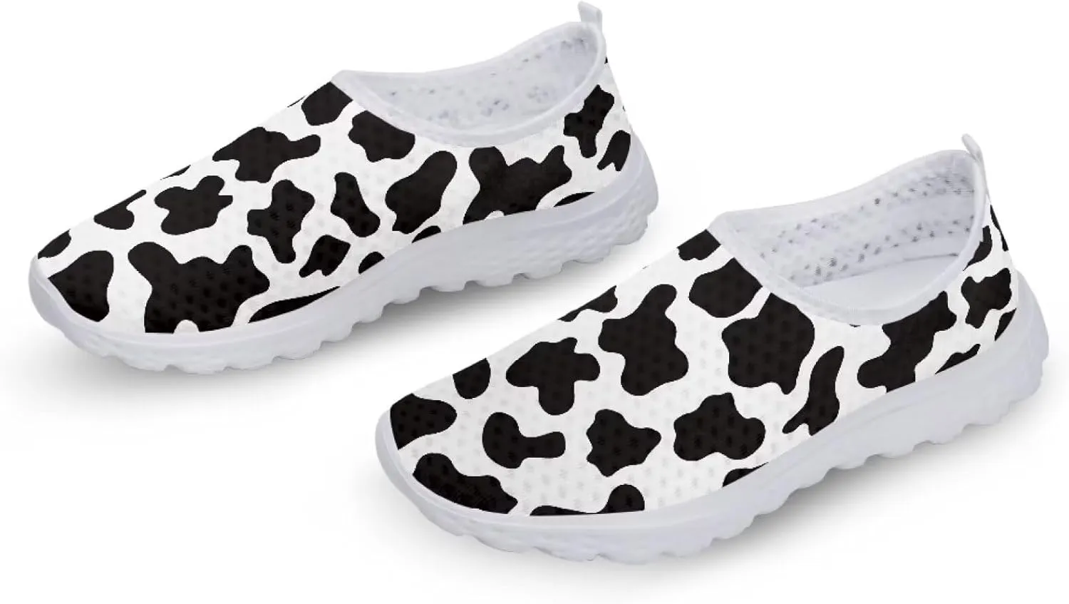 HUGS IDEA Women's Floral Mesh Slip on Shoes