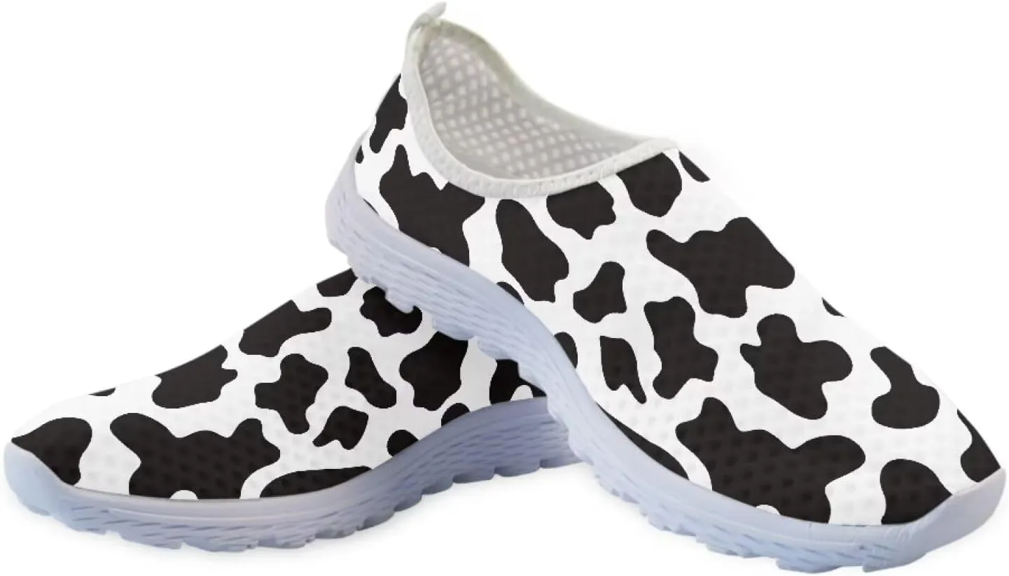HUGS IDEA Women's Floral Mesh Slip on Shoes