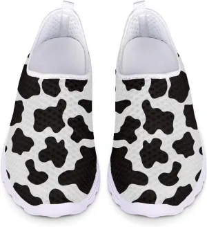 HUGS IDEA Women's Floral Mesh Slip on Shoes