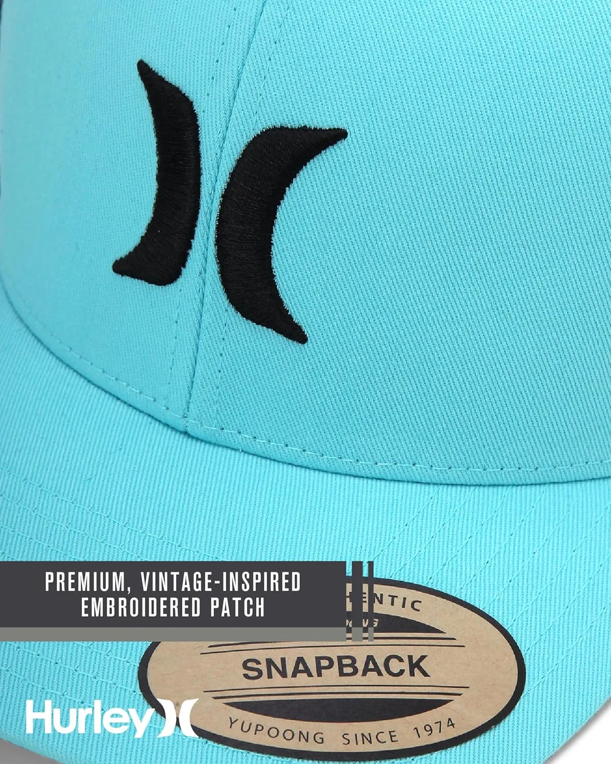 Hurley Men's Caps - Del Mar Mesh Panel Baseball Cap Trucker Hat - Snap Back Hats for Men
