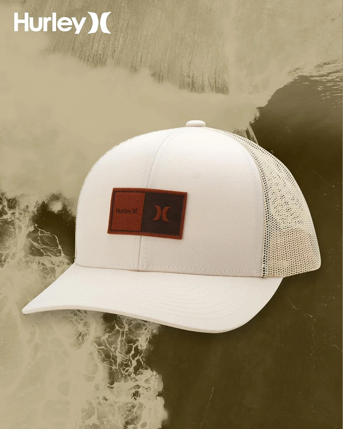 Hurley Men's Caps - Fairway Trucker Mesh Panel Baseball Cap Trucker Hat - Snap Back Hats for Men