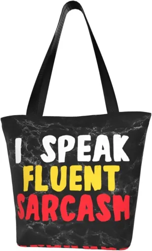 I Speak Fluent Sarcasm Fashion Shoulder Bag Large Capacity For Man Or Woman