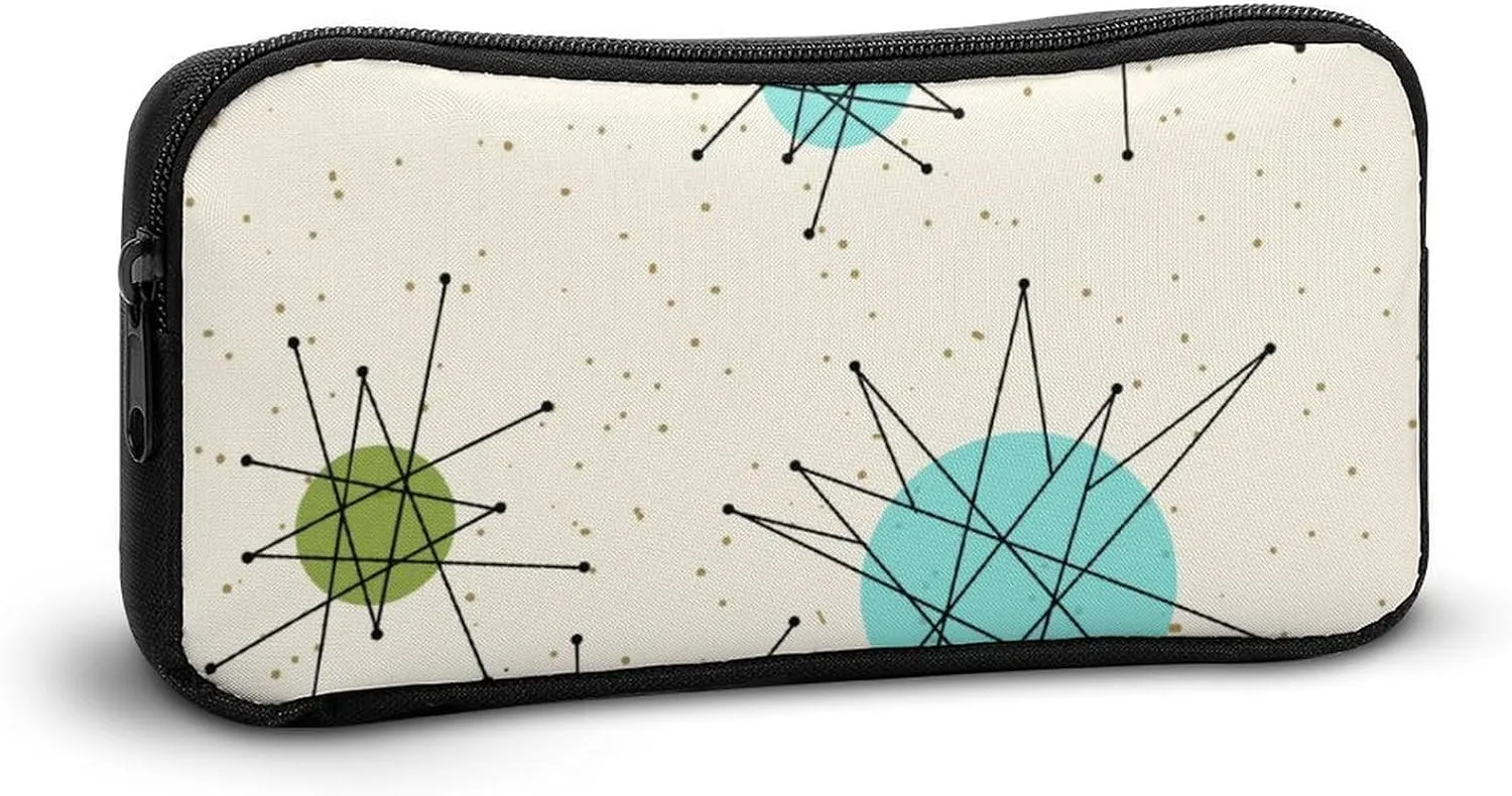 Iconic Atomic Starbursts Portable And Cute Large Capacity Stationery Bag
