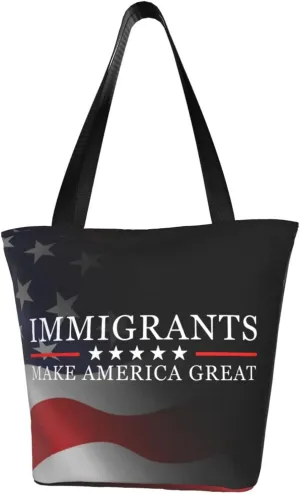 Immigrants Make America Great Fashion Shoulder Bag Large Capacity For Man Or Woman