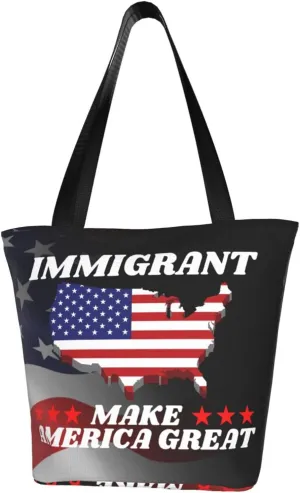 Immigrants Make America Great Fashion Shoulder Bag Large Capacity For Man Or Woman