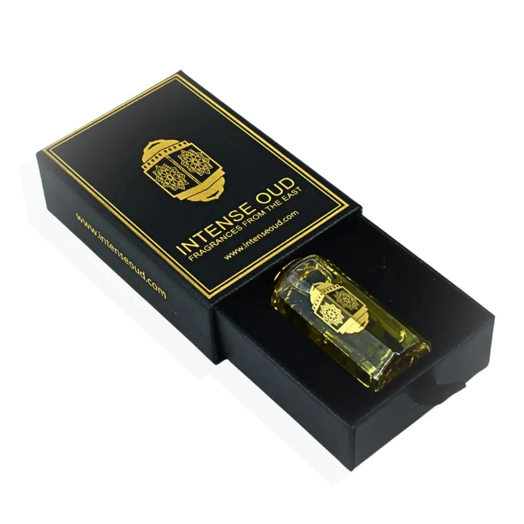 INTENSE OUD Al Yasmin Long Lasting Arabian Perfume Oils for Women 12ML (0.40 OZ) Fragrance Oil with Sweet Jasmine, Creamy Tuberose & Soft Musk Notes - Concentrated Perfume Oil in Black Gift Box
