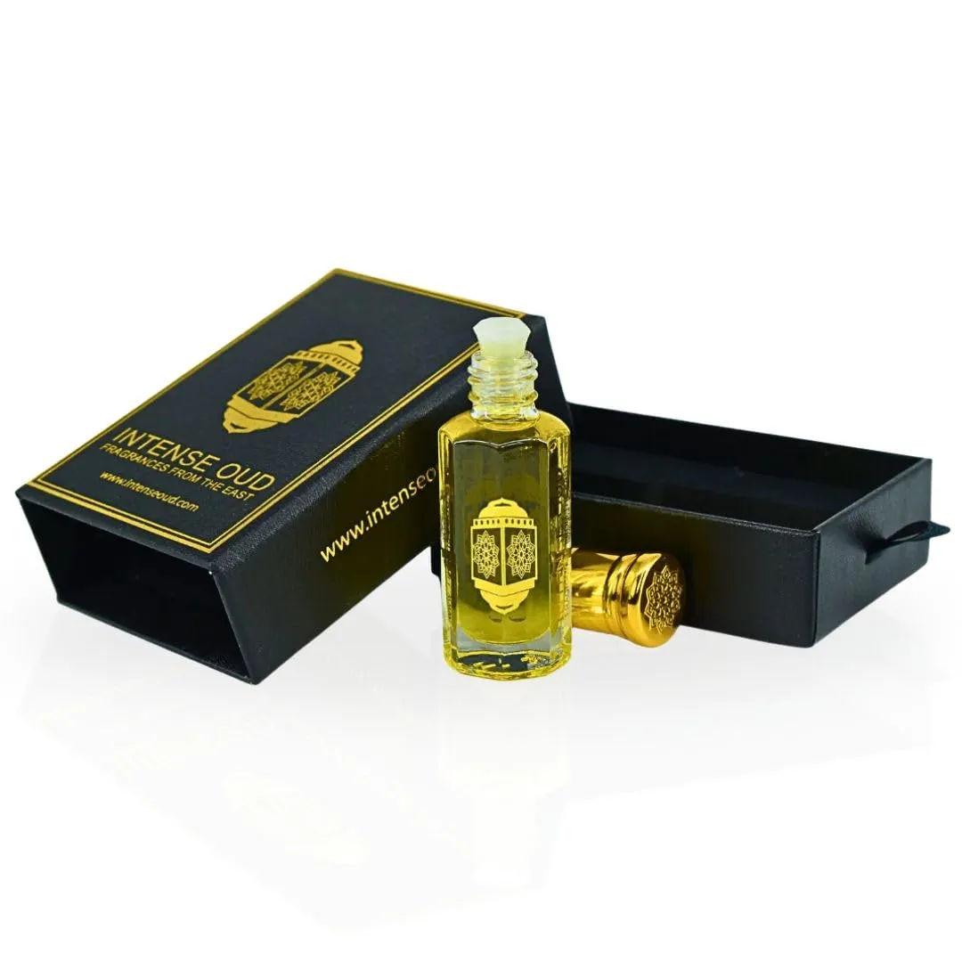 INTENSE OUD Al Yasmin Long Lasting Arabian Perfume Oils for Women 12ML (0.40 OZ) Fragrance Oil with Sweet Jasmine, Creamy Tuberose & Soft Musk Notes - Concentrated Perfume Oil in Black Gift Box