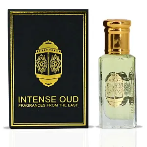 INTENSE OUD Dark Amber Long Lasting Arabian Perfume Oils for Women 12ML (0.40 OZ) Fragrance Oil with Floral Jasmine, Warm Amber & Creamy Vanilla Notes, Concentrated Perfume Oil in Black Gift Box