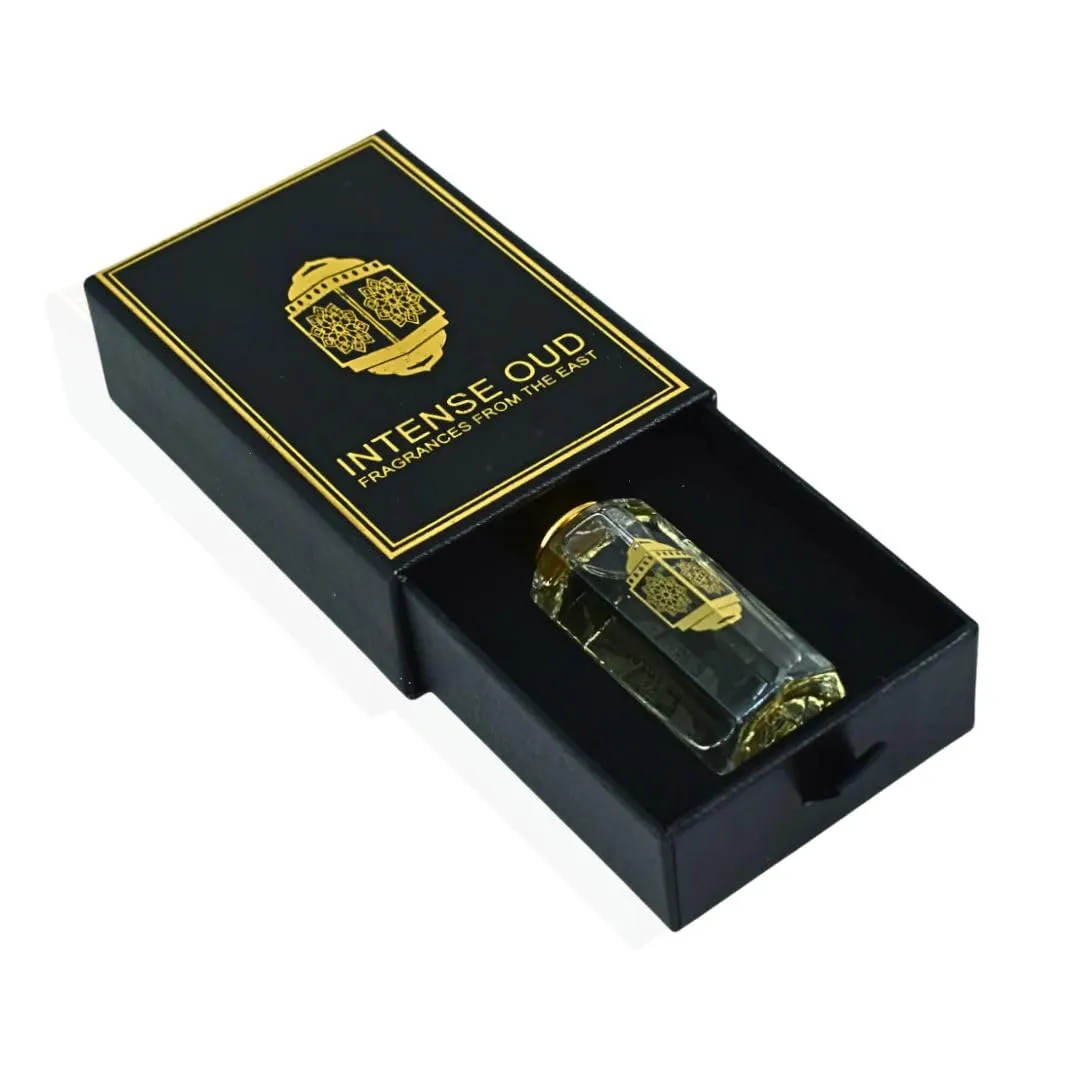 INTENSE OUD Majnoon Long Lasting Arabian Perfume Oils for Women 12ML (0.40 OZ) Fragrance Oil with Sweet Pineapple, Creamy Vanilla & Woody Musky Base - Concentrated Perfume Oil Black Gift Box