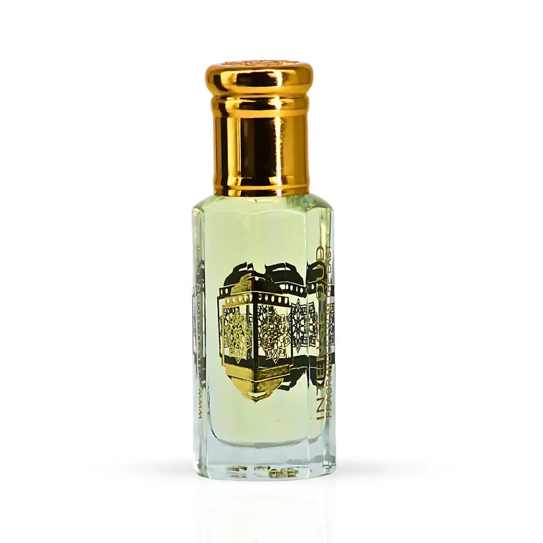 INTENSE OUD Majnoon Long Lasting Arabian Perfume Oils for Women 12ML (0.40 OZ) Fragrance Oil with Sweet Pineapple, Creamy Vanilla & Woody Musky Base - Concentrated Perfume Oil Black Gift Box
