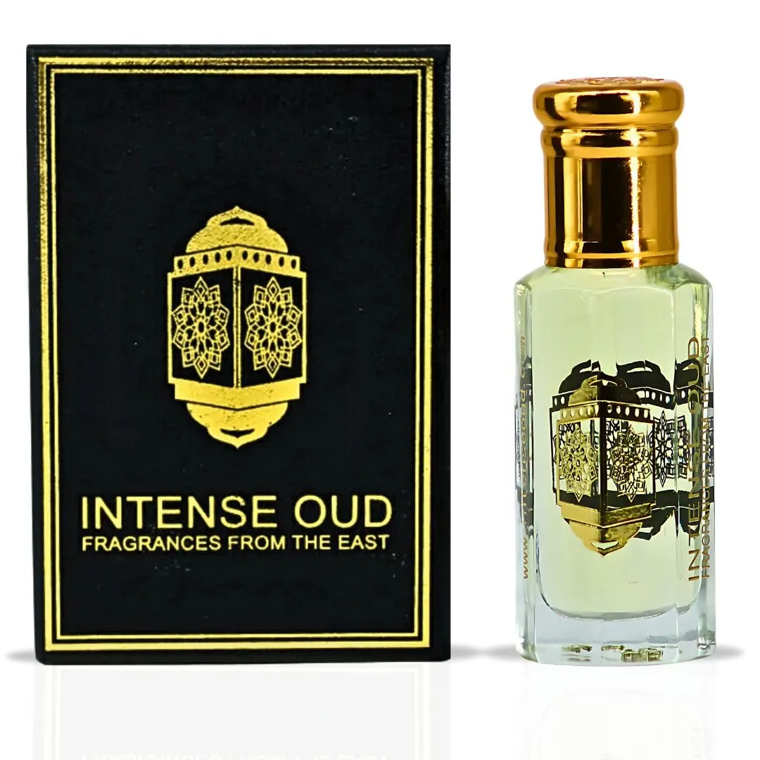 INTENSE OUD Majnoon Long Lasting Arabian Perfume Oils for Women 12ML (0.40 OZ) Fragrance Oil with Sweet Pineapple, Creamy Vanilla & Woody Musky Base - Concentrated Perfume Oil Black Gift Box