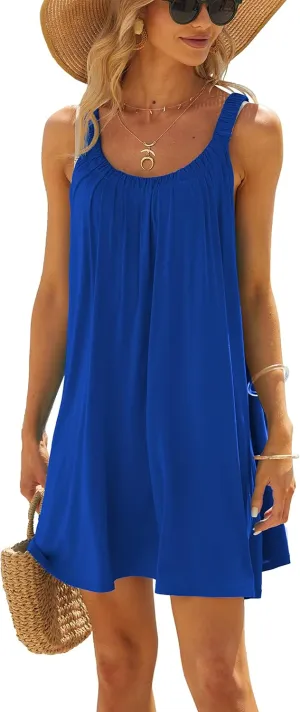 Jar of Love Women's Beach Dress Bikini Beachwear Coverups Casual Vacation Short Summer Halter Dresses