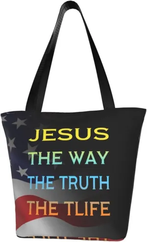 Jesus The Way Truth Life Fashion Shoulder Bag Large Capacity For Man Or Woman