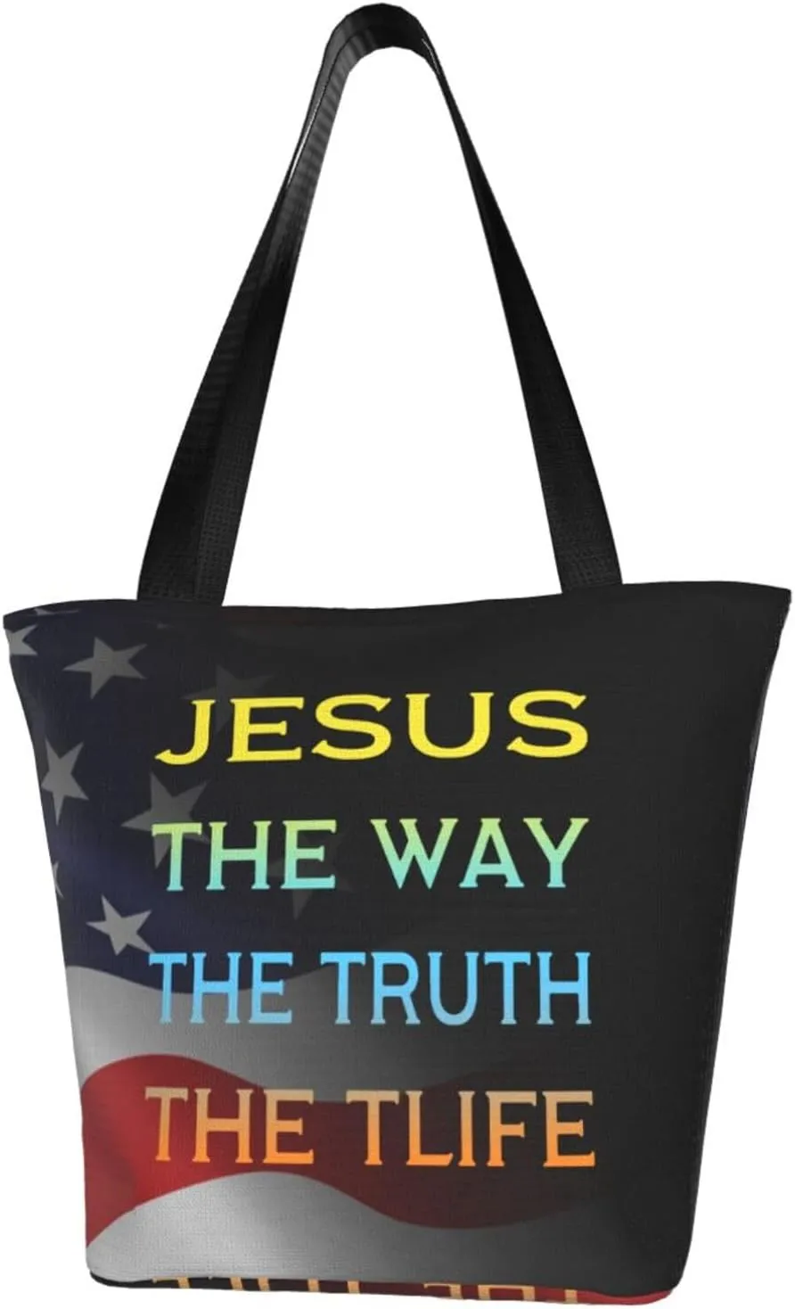 Jesus The Way Truth Life Fashion Shoulder Bag Large Capacity For Man Or Woman
