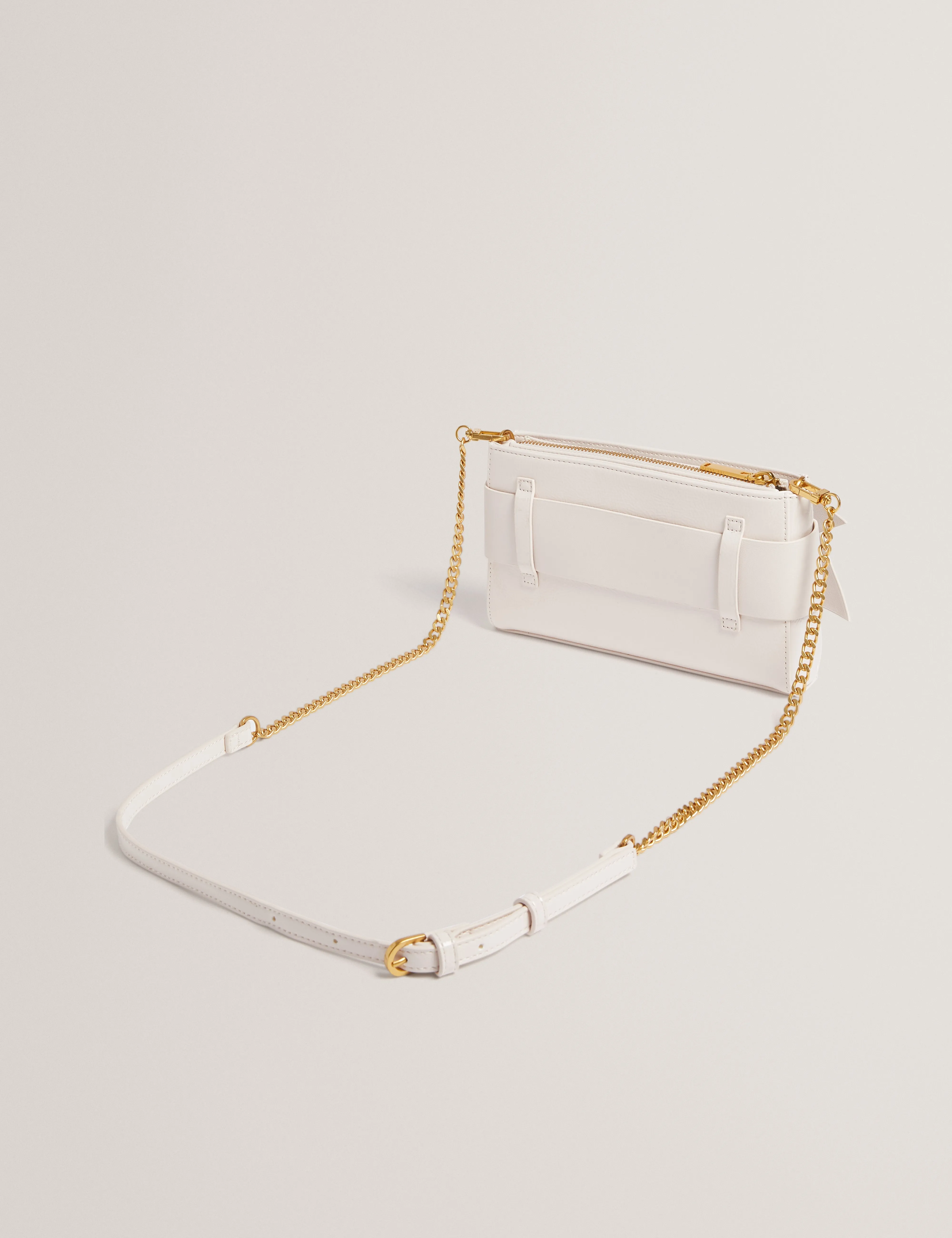 Jimmah Soft Pu Bow Clutch Bag Ivory