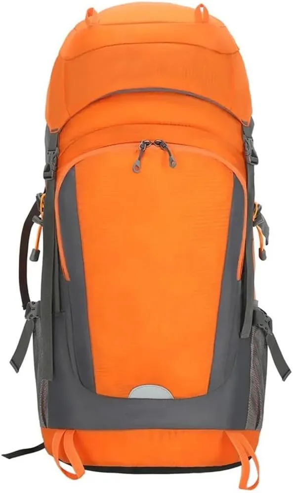 JSEIAJB 65L Outdoor Mountaineering Travel Backpack Waterproof Nylon Sport Night Reflective Camping Hiking Bag