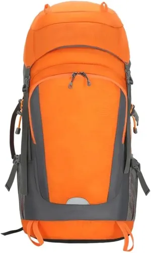 JSEIAJB 65L Outdoor Mountaineering Travel Backpack Waterproof Nylon Sport Night Reflective Camping Hiking Bag