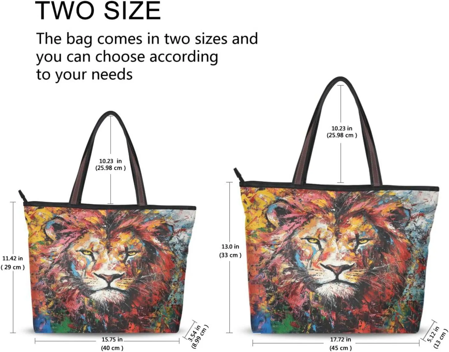 JSTEL Tote Bag for Women with Zipper,Polyester Tote Purse Holiday Tote Bag Work Handbag Women Gift
