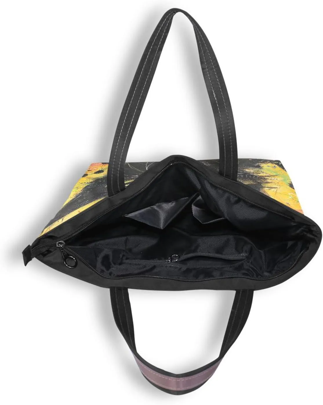 JSTEL Tote Bag for Women with Zipper,Polyester Tote Purse Holiday Tote Bag Work Handbag Women Gift