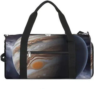 Jupiter Landscape Gym Bag Travel Duffel Bags for Men Women Large Weekender Bags Carry On Overnight Duffle Bag with Shoe Compartment for Workout