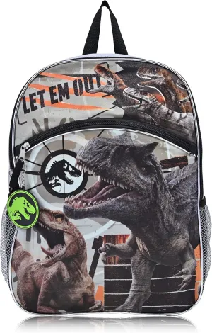 Jurassic World Boys Backpack Dinosaur Knapsack | Elementary and Kindergarten Kids Backpacks for School (Jurassic World)