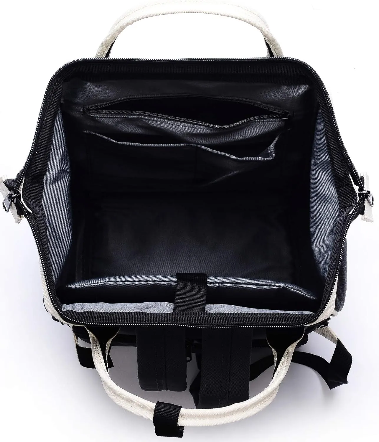 Kah&Kee Polyester Travel Backpack Functional Anti-theft School Laptop for Women Men (Black/Grey, Small)
