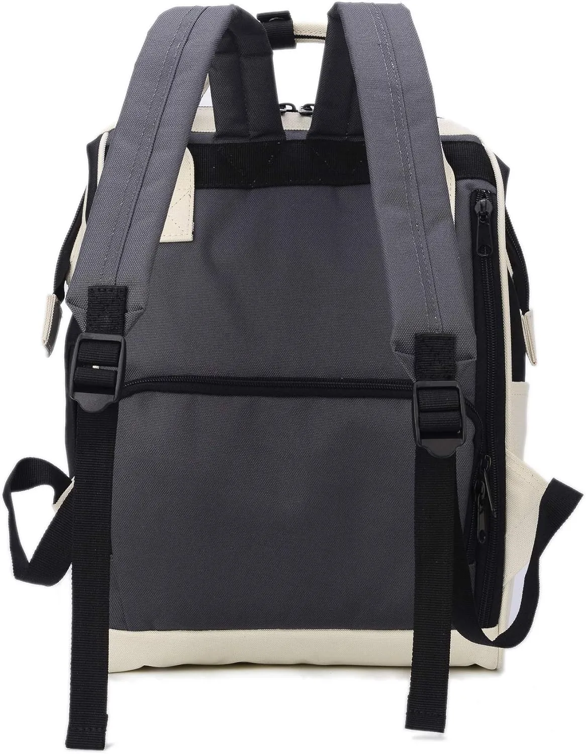 Kah&Kee Polyester Travel Backpack Functional Anti-theft School Laptop for Women Men (Black/Grey, Small)