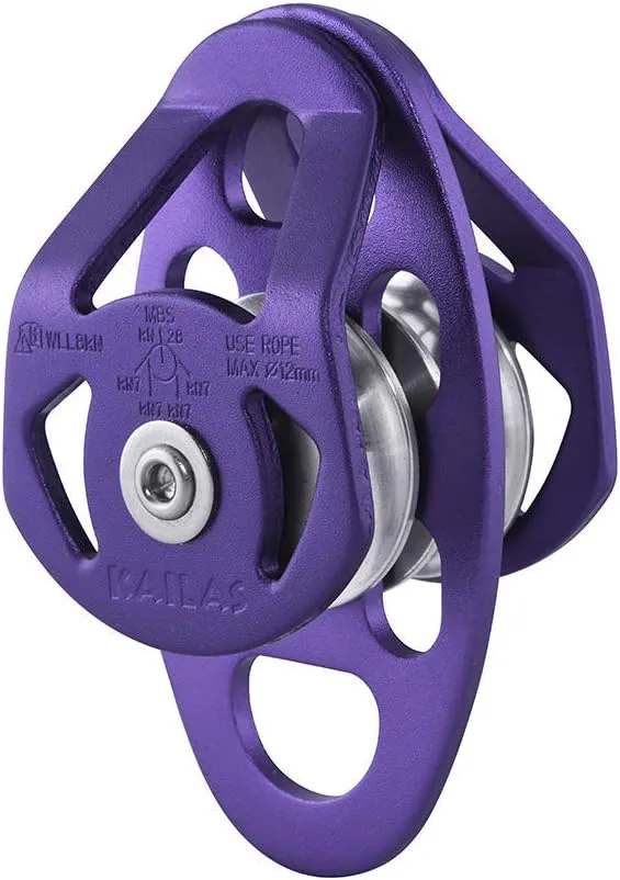 KAILAS Mobile Micro Climbing Rescue Pulley CE UIAA Certified Single/Double Pulley Rope 28kN Small Lightweight Heavy Duty Aluminum Steel