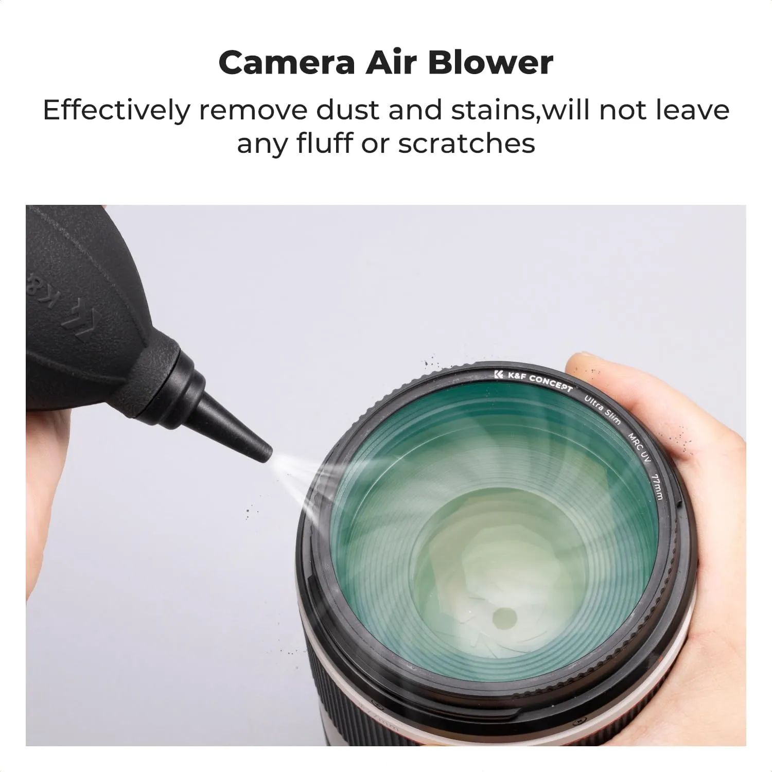 K&F Concept 15-in-1 Camera Lens Cleaning Kit with Camera Blower, Glasses Wipes*10, Cleaning Liquid, Microfiber Cleaning Cloth*2, Lens Cleaning Pen for DSLR Camera Lens Filter Cell Phones
