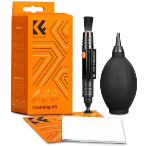 K&F Concept 4-in-1 Camera Cleaning Kit with Lens Brush Pen, Rocket Air Blower, Microfiber Cleaning Cloth, Lens Cleaner Kit for Canon Nikon Pentax Sony DSLR Cameras Cleaning Tool Accessories