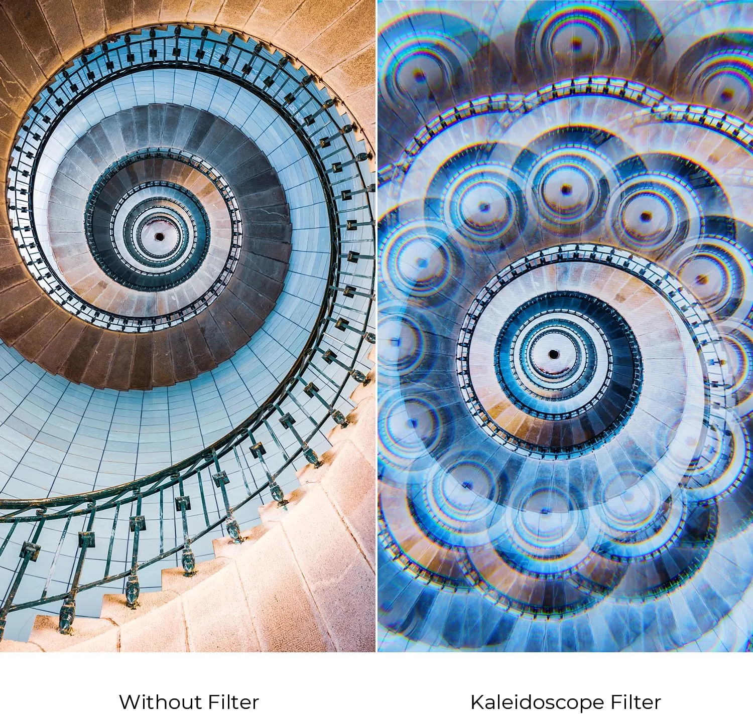 K&F Concept 58mm Kaleidoscope Filter, Special Effects Filter Prism Crystal Glass with Multi Refraction Subjects for Camera Lens