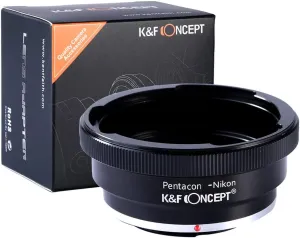 K&F Concept Lens Mount Adapter Compatible with Pentacon 6 Kiev 60 Lens to Nikon AI F Mount Camera D90 D300 D700 D7100 D7000 (Pentacon-Nikon)