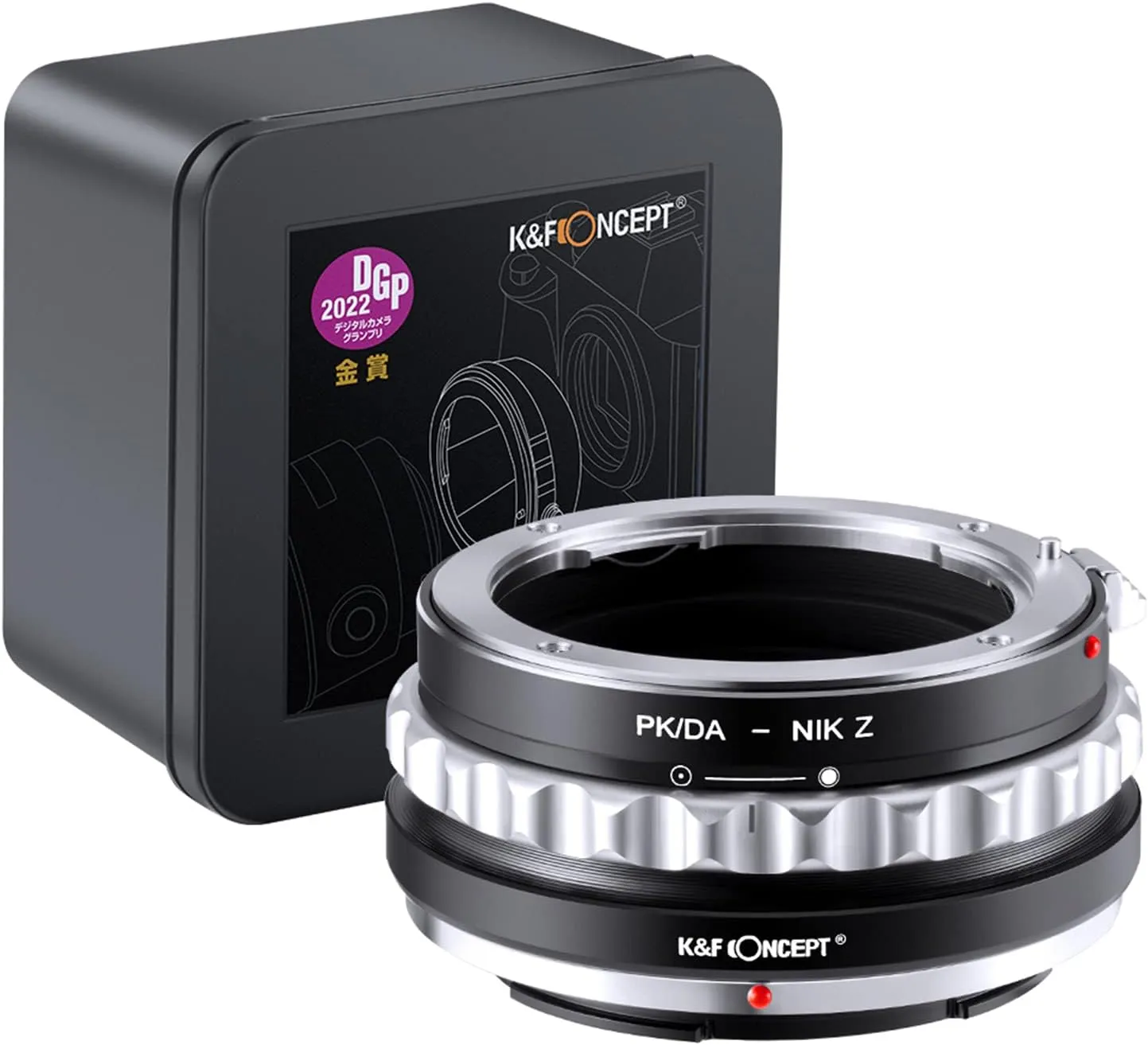 K&F Concept Lens Mount Adapter PK/DA-NIK Z Manual Focus Compatible with Pentax K Mount (PK/DA) DSLR Lens to Nikon Z Mount Camera Body